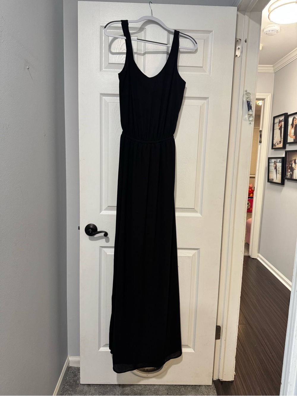 Show Me Your Mumu Black Chiffon Maxi Bridesmaid Dress S
